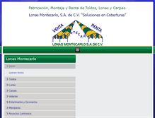 Tablet Screenshot of lonasmontecarlo.com.mx